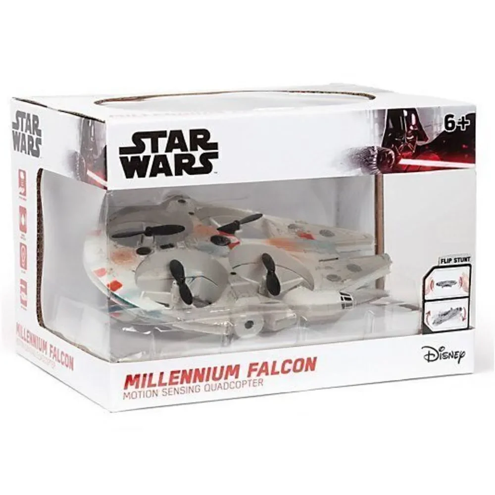 Star Wars Disney Millennium Falcon Motion Sensing Drone Quadcopter World Tech
